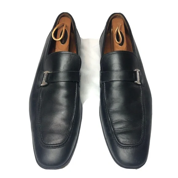 Magnanni | Shoes | Magnanni Lino Black Leather Dress Loafers  display picture 1
